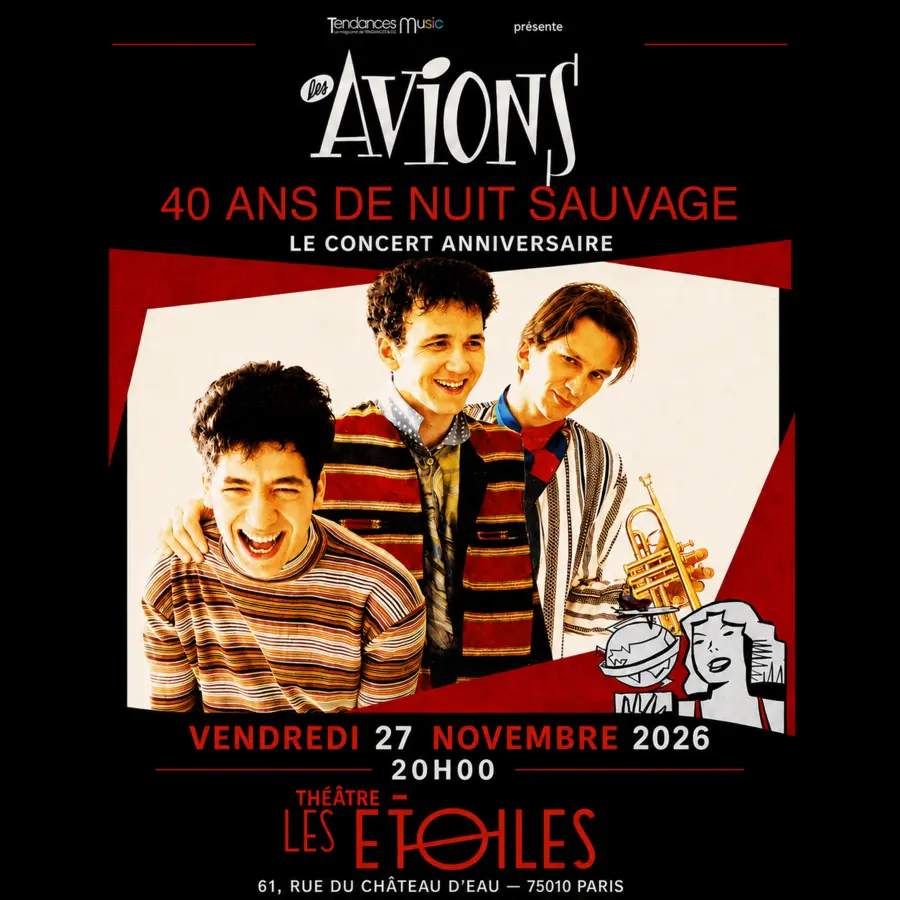 Affiche officielle des Avions, 40 ans de Nuit Sauvage