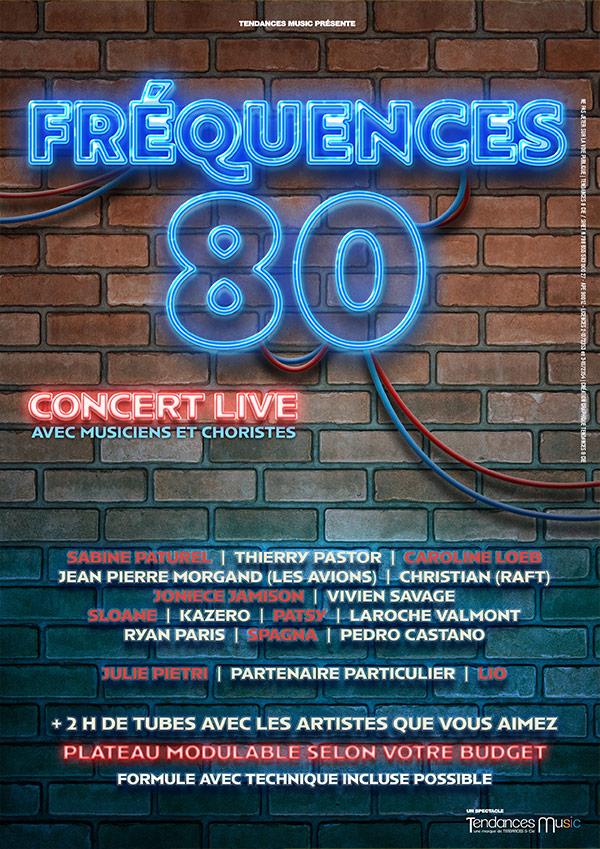 Affiche Fréquences 80 - Un spectacle Tendances & Cie